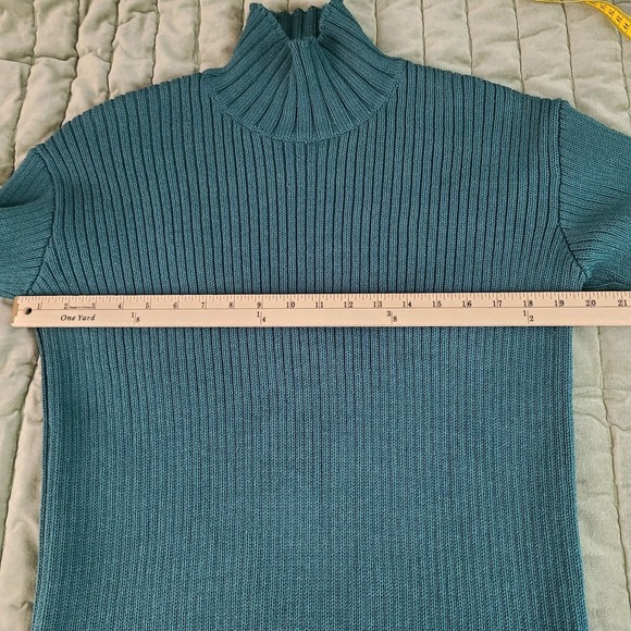 Free People FP Beach Rib Knit Trez Set Mock Neck Sweater Pull-on Shorts Green S - Picture 9 of 14